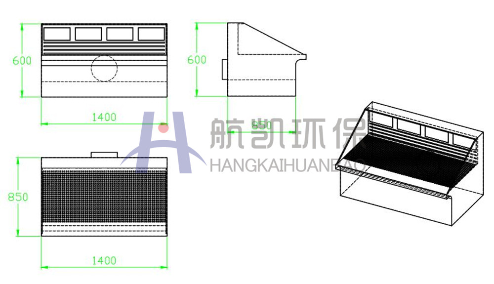 打磨台除尘器图纸